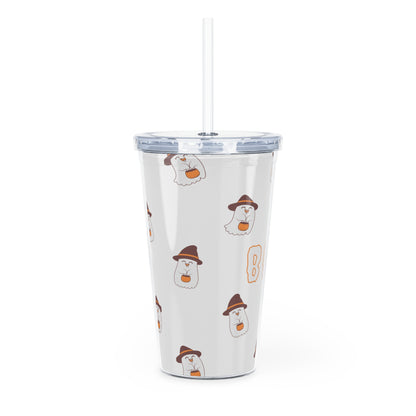 Plastic Tumbler with Straw