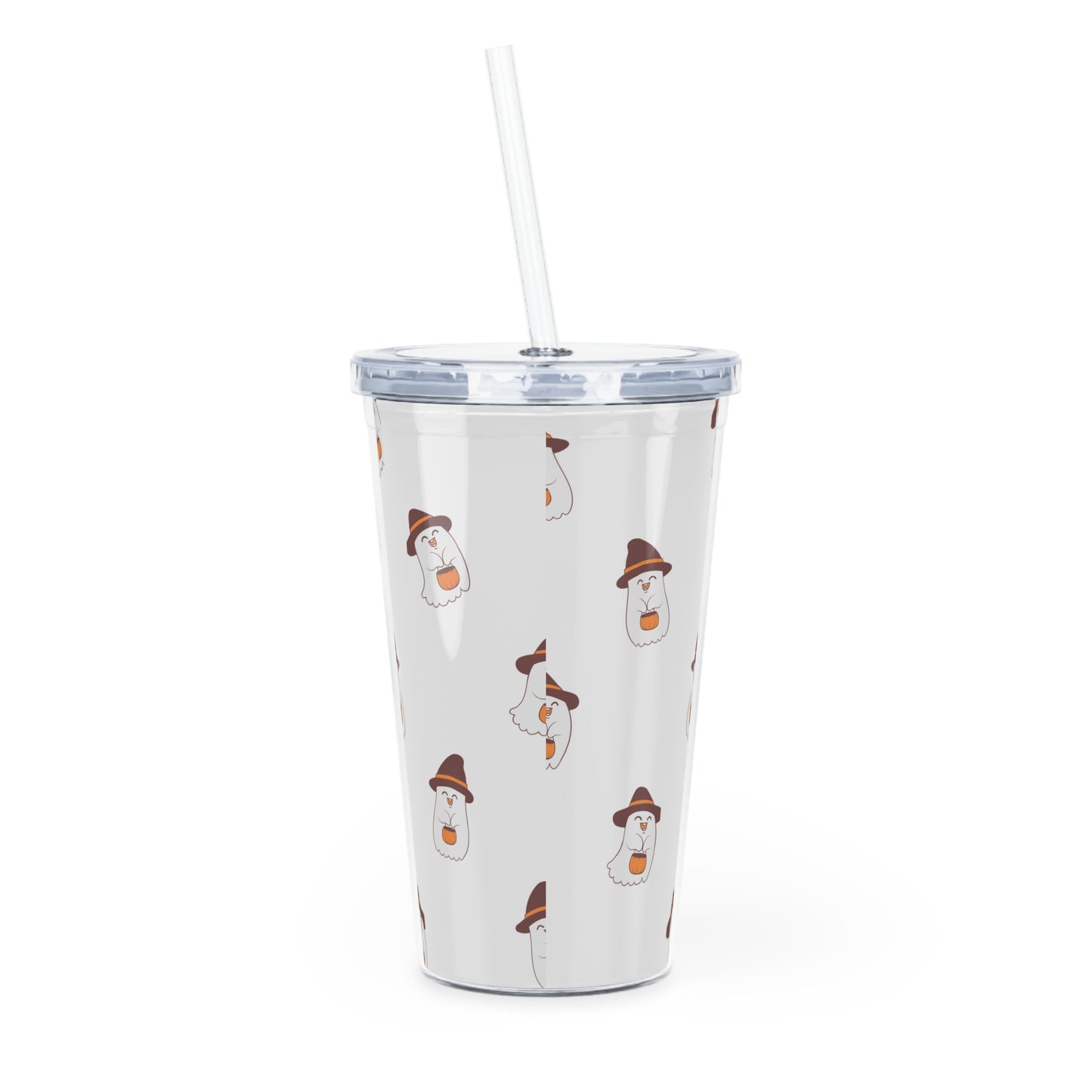 Plastic Tumbler with Straw