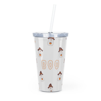 Plastic Tumbler with Straw