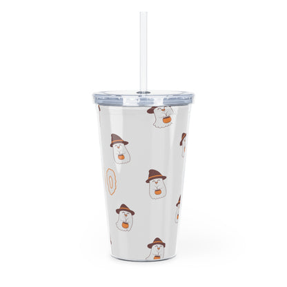 Plastic Tumbler with Straw